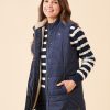 Quba & Co Navy Borg Lined Puffer Gilet - Visby Online