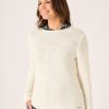 Quba & Co Browtin Tape Yarn Jumper White Online