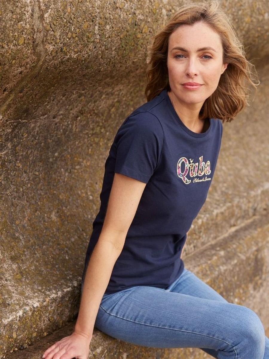 Quba & Co Alba Navy Quba Logo T-Shirt Online