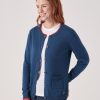 Quba & Co Viviette Dark Blue Button Cardigan Clearance