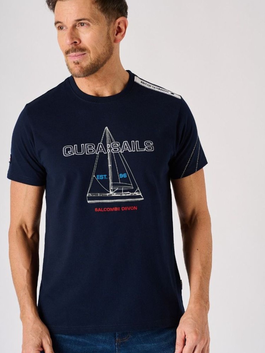 Quba & Co Navy X-Series Quba Sails Boat Design T-Shirt - Ralston Hot