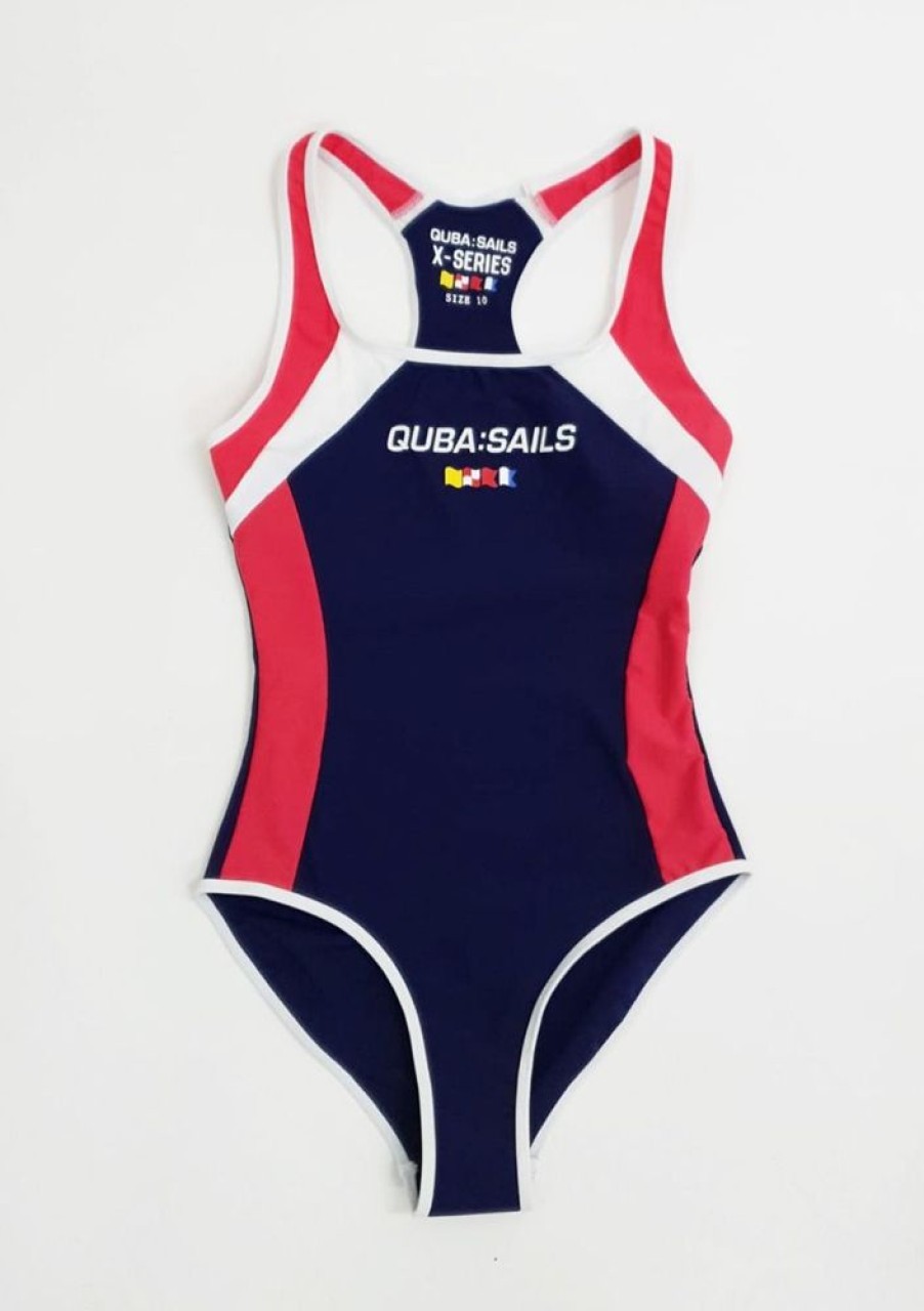 Quba & Co Tria X-Series Navy And Red One Piece Swimsuit Best