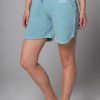 Quba & Co Daisy Loopback Shorts - Sea Green Hot